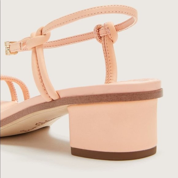 Sam Edelman Women Pink Isle Ankle Strap Block Heel Leather Sandal Size 9.5W - Picture 2 of 6